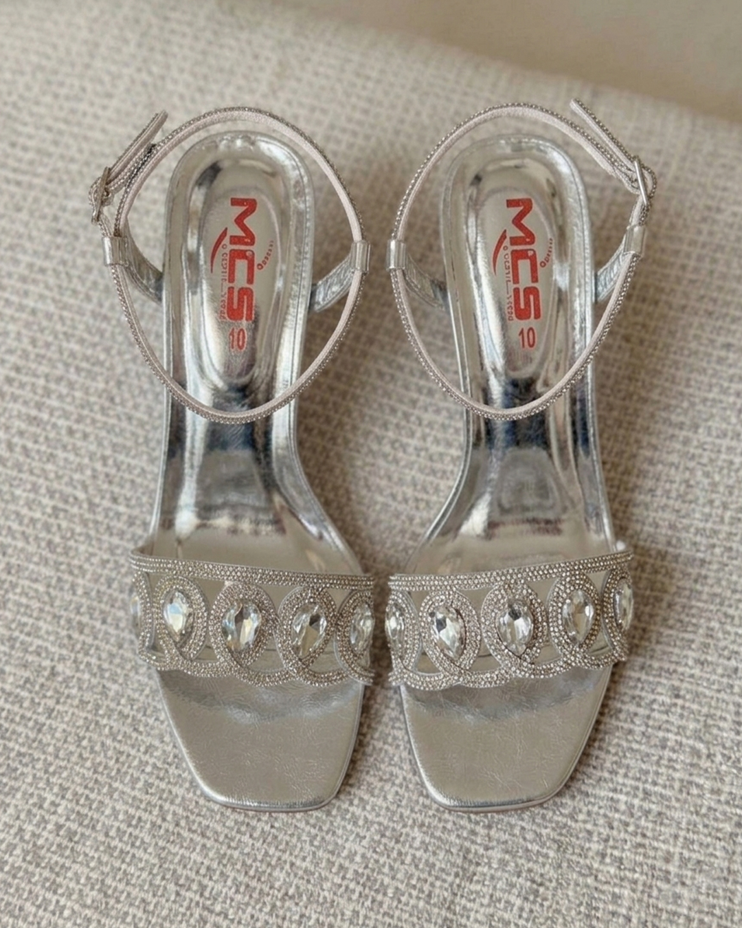 ART 3.128 Silver Fancy Bridal Sandal Art. 3.128 - Image 1